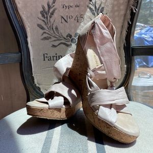 Pale pink/Blush Wedge Sandals